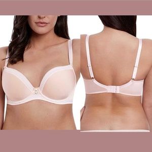 NWT $68 Freya [ 30DD US‎ ] Arya Deco Plunge Moulded Underwire Bra Blossom